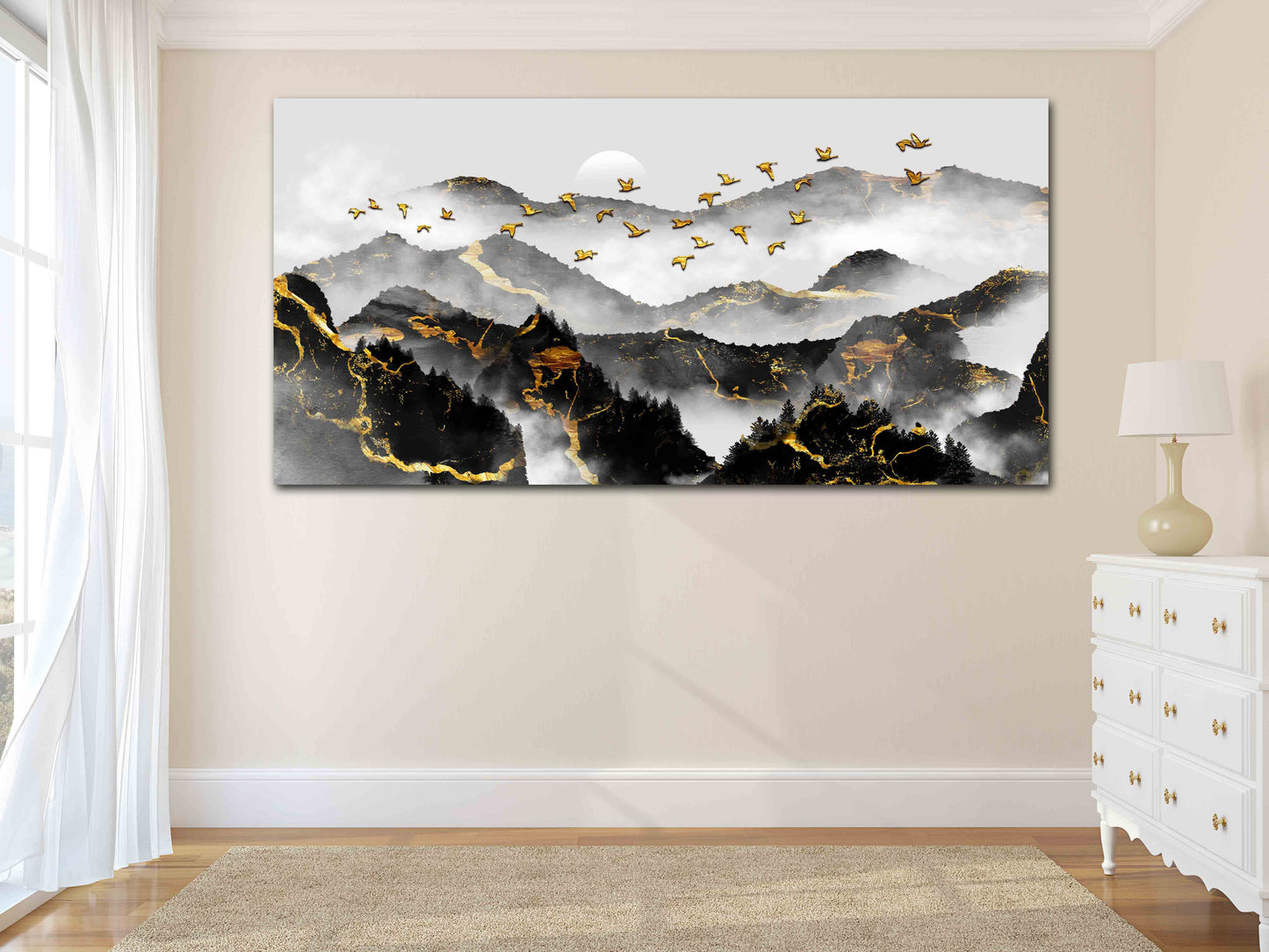 Smoky mountains wall art 3 panel canvas Rocks and mountains Home wall decor Outdoors mountains wall art Canvas painting