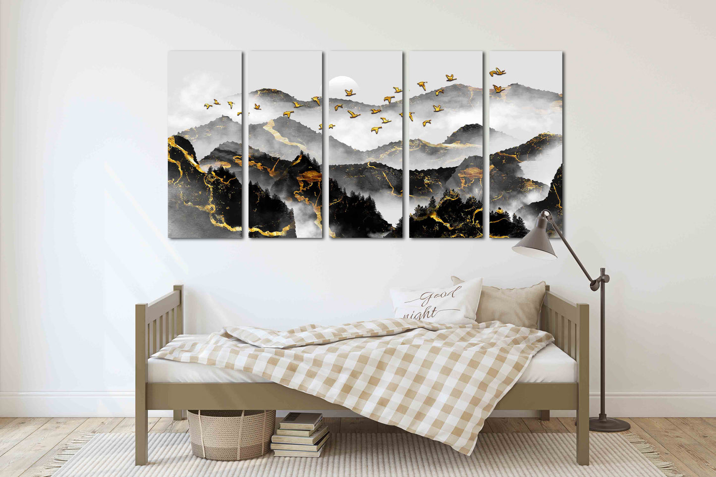 Smoky mountains wall art 3 panel canvas Rocks and mountains Home wall decor Outdoors mountains wall art Canvas painting