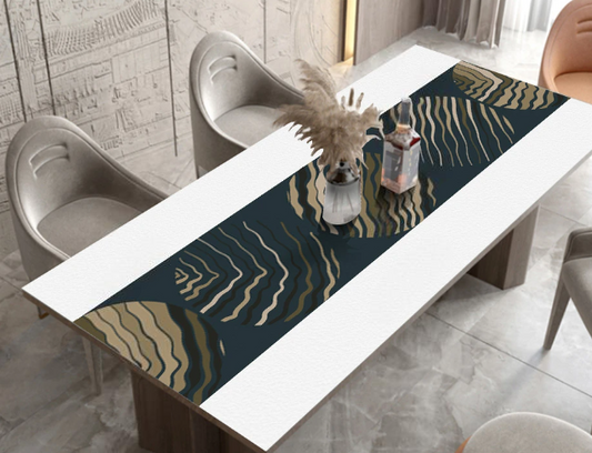 Tischdecke mit Muster aus PVC für den Esstisch, stilvolle Küchenabdeckung „Coffee Texture“