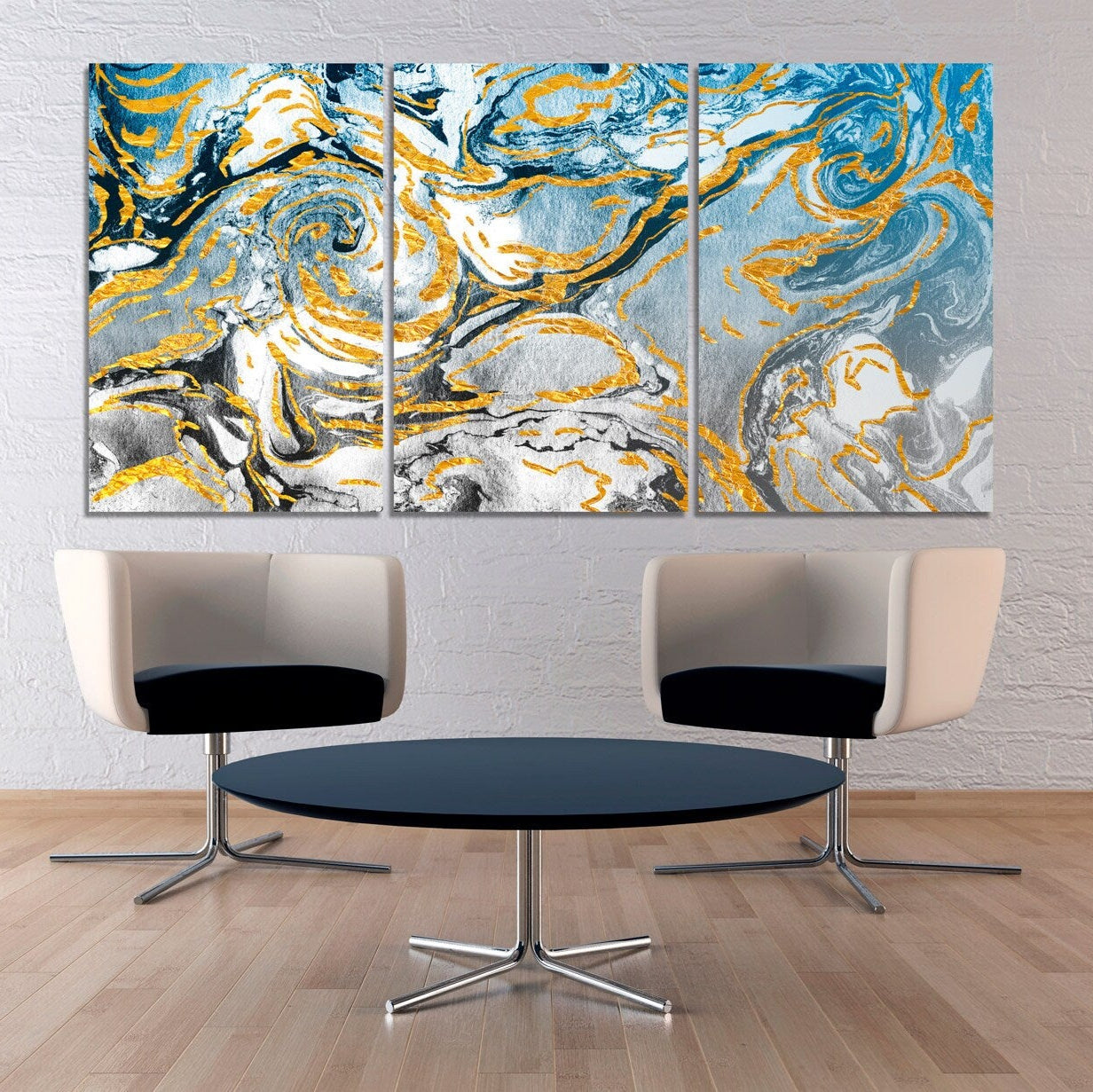 Moderne abstrakte extra große druckbare Wandkunst gerahmt Multi Panel Pour Leinwand Gemälde Raumdekor