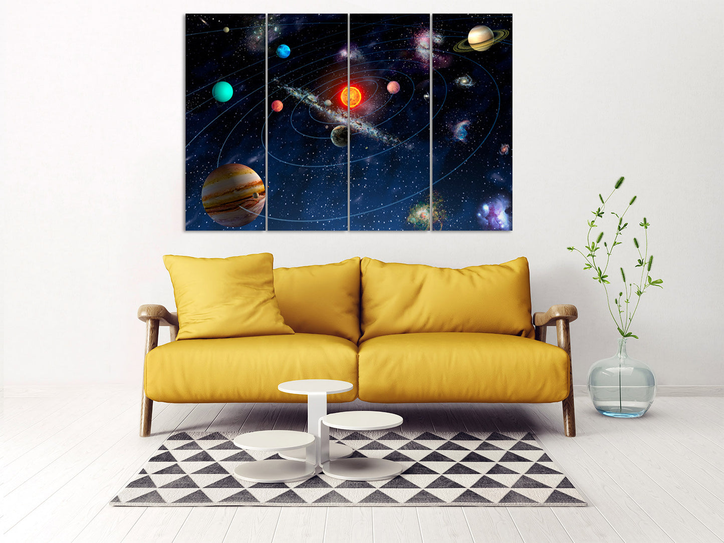 Weltraum-Wandbild, Planeten-Poster, Сosmos, mehrteiliges Wandbild auf Leinwand, Wanddekoration für das äußere Schlafzimmer, Fantasy-Kunst