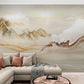 Abstract extra large wallpaper, self adhesive neutral wall mural, accent removable wallpaper, living room wall mural