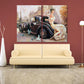 Retro aristokratische Dame Wandkunst Ästhetisches Raumdekor Vintage Ölgemälde auf Leinwand Retro Auto Wandkunst