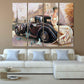 Retro aristokratische Dame Wandkunst Ästhetisches Raumdekor Vintage Ölgemälde auf Leinwand Retro Auto Wandkunst