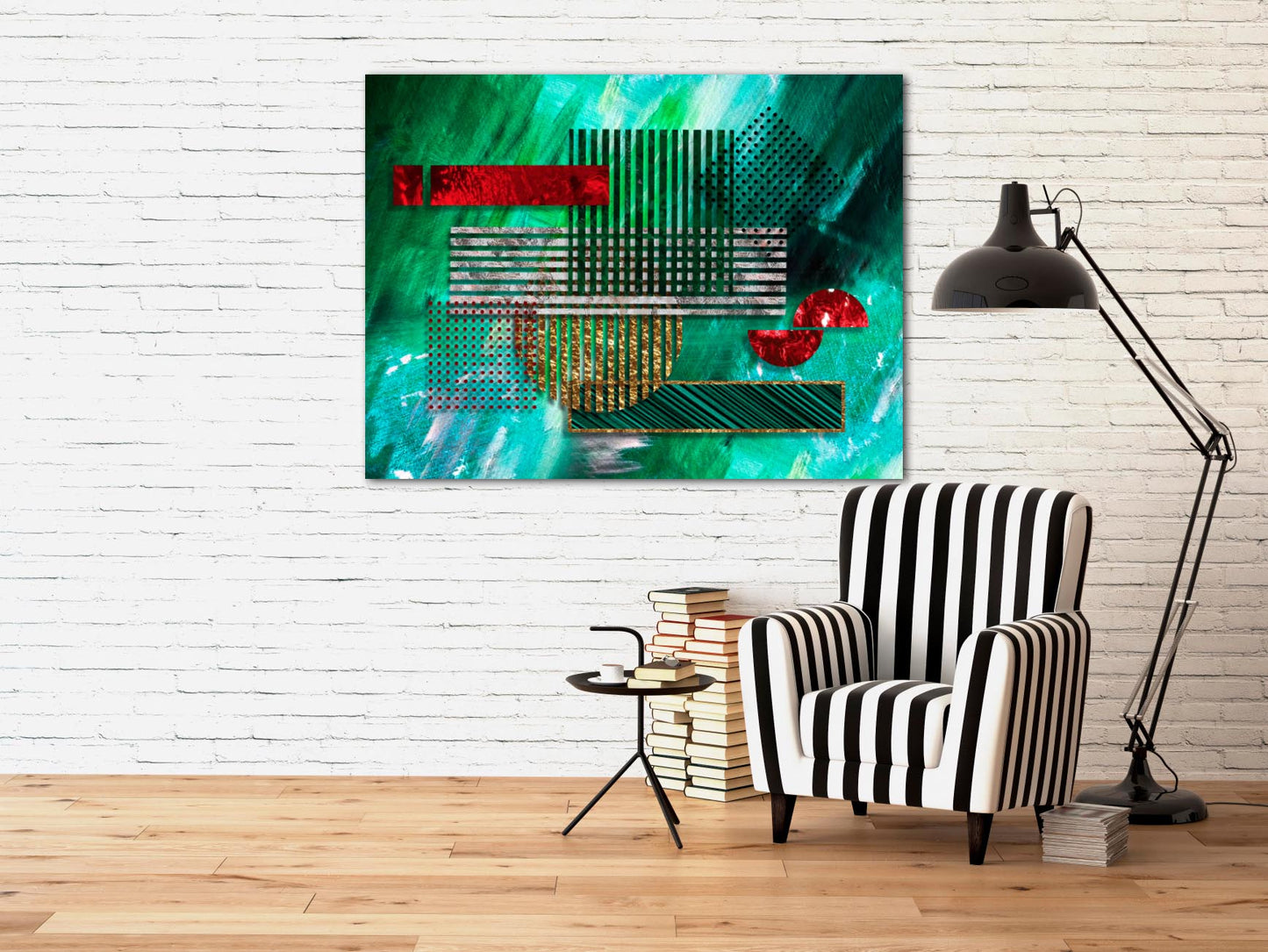 Smaragdgrünes Dekor, moderne abstrakte Kunst, 3-teiliger Rahmen, Leinwand, mehrteilige Leinwand, Wandkunst, Leinwandgemälde, abstrakte Wandkunst, Heimwanddekoration
