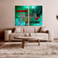 Smaragdgrünes Dekor, moderne abstrakte Kunst, 3-teiliger Rahmen, Leinwand, mehrteilige Leinwand, Wandkunst, Leinwandgemälde, abstrakte Wandkunst, Heimwanddekoration