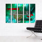Smaragdgrünes Dekor, moderne abstrakte Kunst, 3-teiliger Rahmen, Leinwand, mehrteilige Leinwand, Wandkunst, Leinwandgemälde, abstrakte Wandkunst, Heimwanddekoration