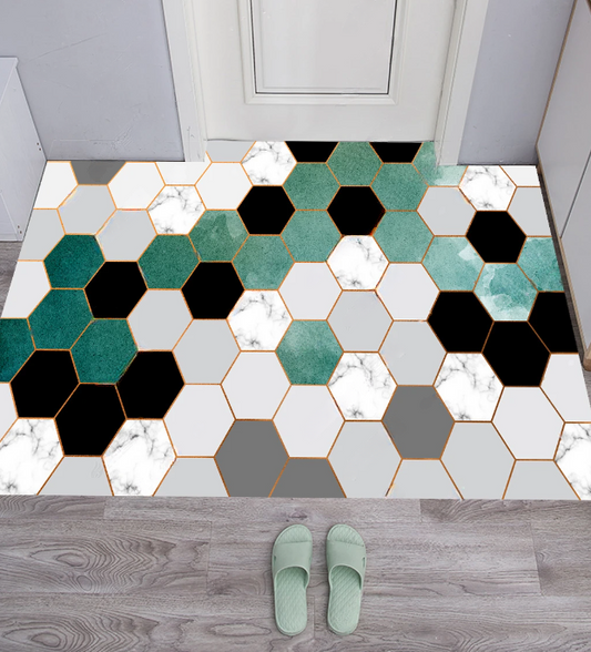 Heller, schmutzabweisender Teppich, Flurteppich „Smaragdgrün“