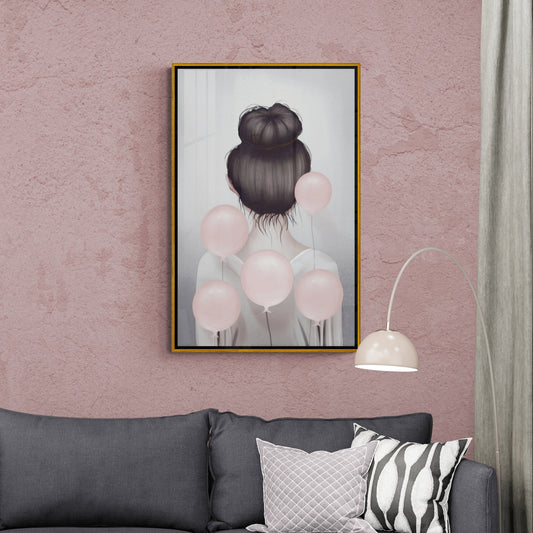 Girl wall art, teenager canvas print, modern art print, trendy wall art, framed wall art, designer canvas print, gift for her