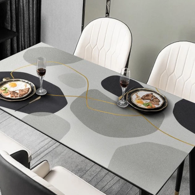 PVC-Tischdecke mit Lederstruktur für den Küchentisch, Tischfolie für den Küchentisch "Boho-Stil"