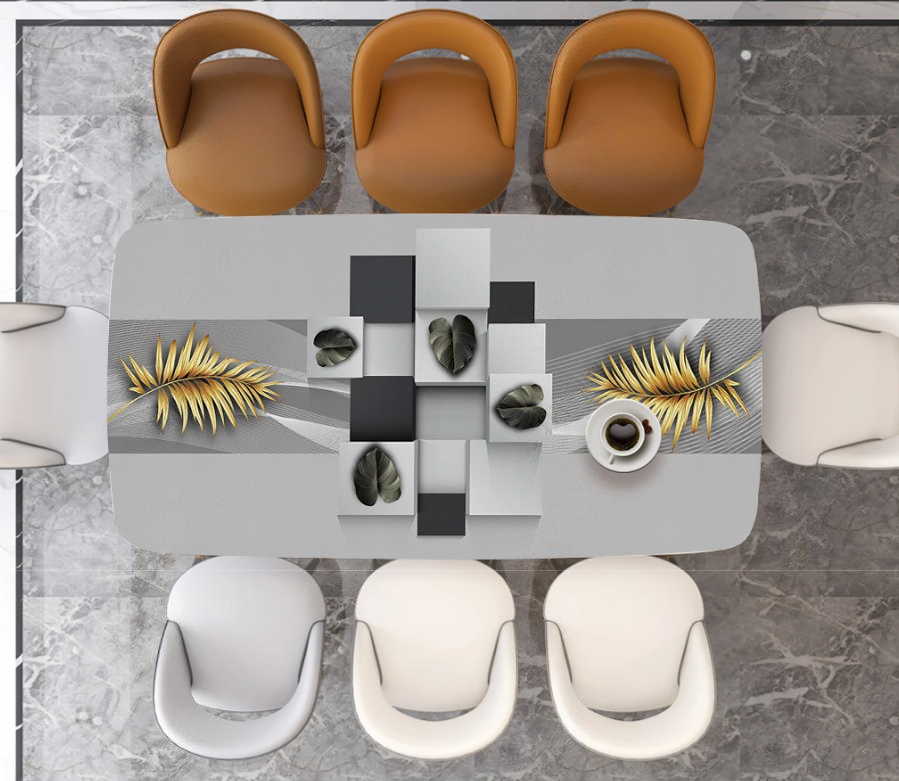 Wasserfeste Tischdecke mit Muster, stilvolle Küchentischdecke "Minimalismus"