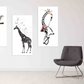 Modern wall art, Giraffe wall art paintings on canvas, trendy wall art, home wall decor, printable wall art set of 3, giraffe painting