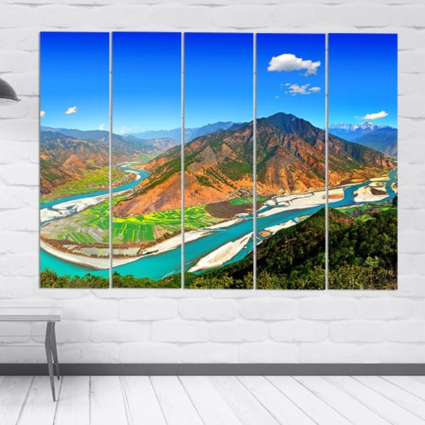 Nature wall art paintings on canvas, farmhouse wall, decor home wall decor, canvas painting 3 piece wall art 4 panel wall art 5 panel canvas