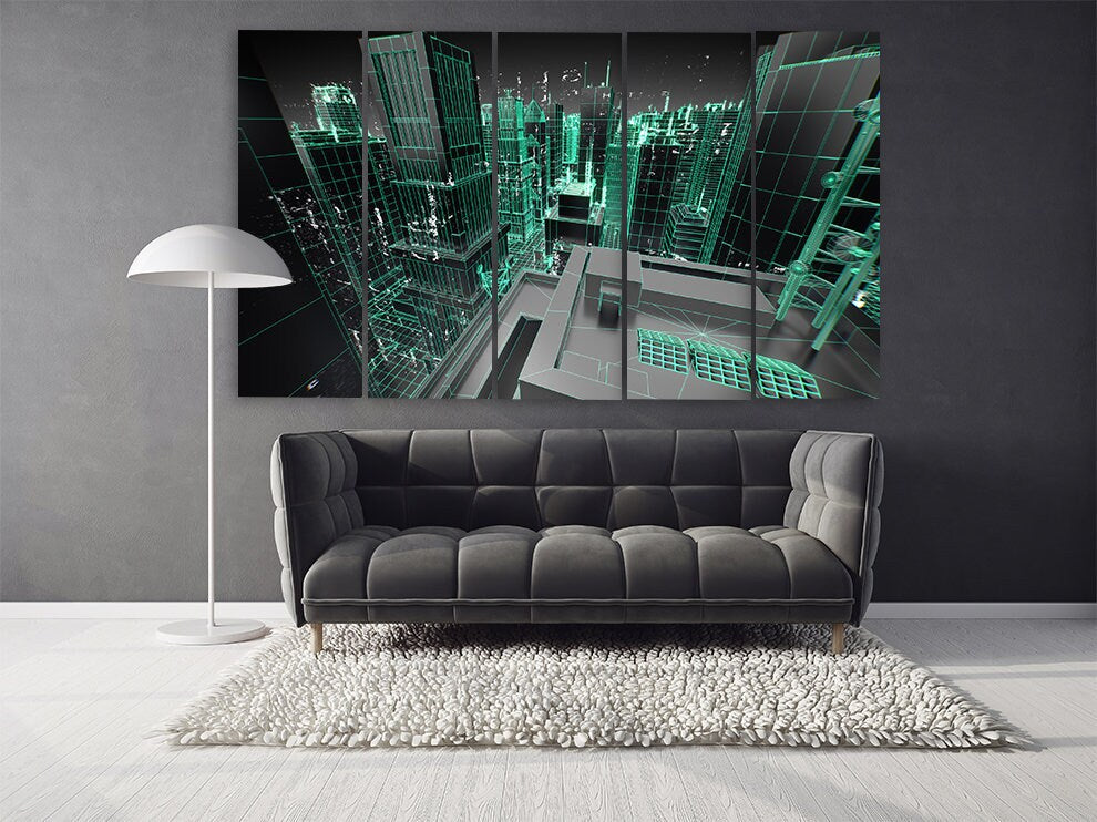 Architecture wall art paintings on canvas, home wall decor, canvas painting, 3 panel wall art, 4 panel canvas, 5 piece canvas