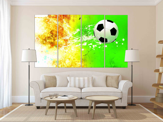 Soccer ball art Football wall art American Football Sports wall art Large abstract art Large canvas art Soccer wall art football player gift