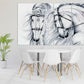 White horse canvas Horse wall art Amazing hand drawn horse paintings on canvas, home wall decor, canvas painting, horse printable art