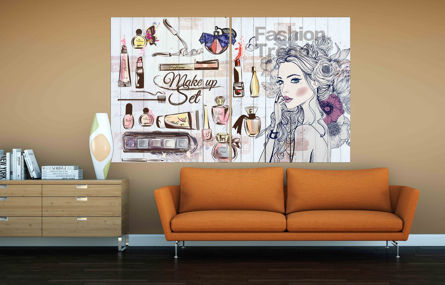 Fashion wall art Vogue wall art Paintings women faces wall art paintings on canvas, home wall decor, canvas painting, multi panel wall art