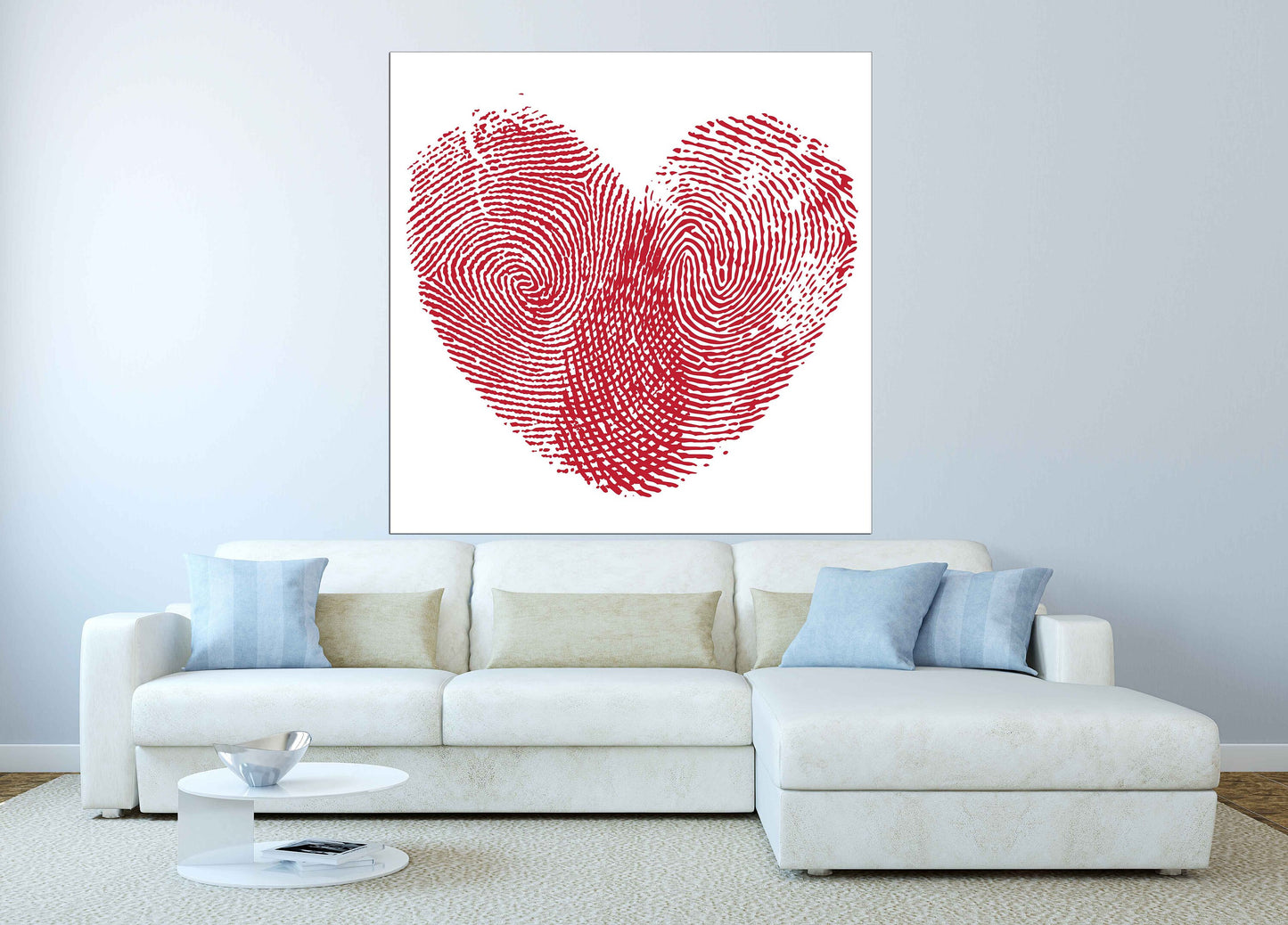 Red heart wall art, Love paintings on canvas, heart wall decor, living room art modern abstract art