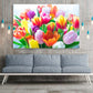 Bouquet of tulips Flowers wall art paintings on canvas home wall decor canvas painting wall hanging decor wall art for bedroom
