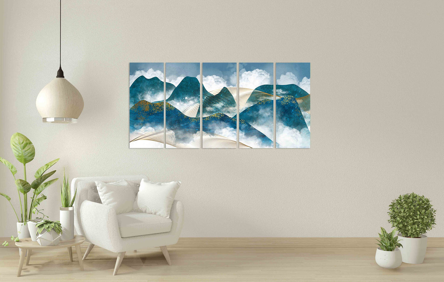 Blue ridge mountains wall art Mountain line art wall print Modern abstract art Abstract art print Abstract wall art Abstract painting