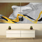 Grau-Gold-Kunst, abstrakter Kunstdruck, moderne abstrakte Kunst, mehrteilige Leinwand, abstrakte Wandkunst, abstraktes Gemälde, extragroße Wandkunst