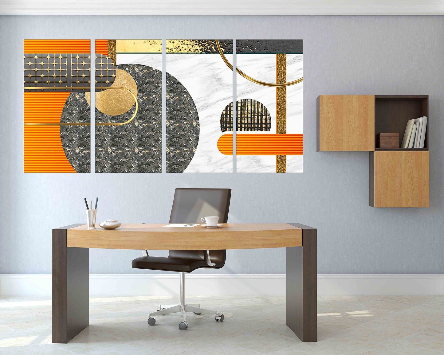 Geometric wall art Modern abstract art Abstract art print Multi panel canvas room wall decor Abstract wall art Abstract painting