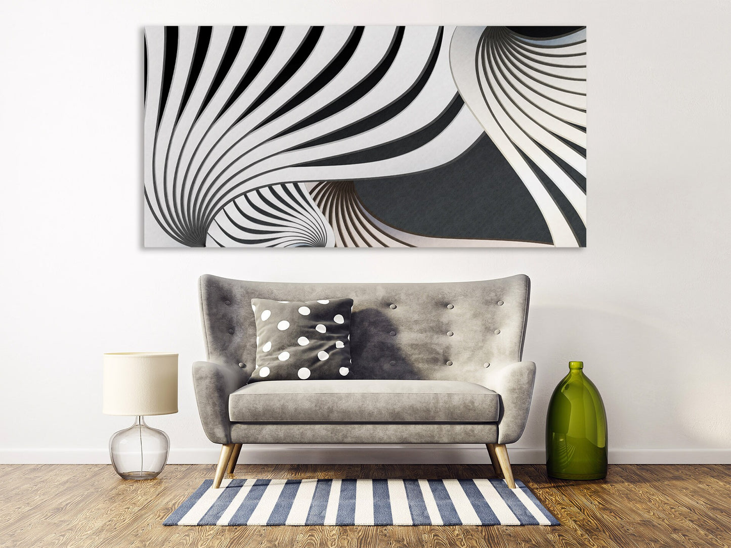 Black and white art Modern abstract art Multi panel canvas room wall decor Abstract wall art Abstract painting Extra large wall art