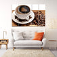 Coffee cup art print Kitchen Rustic wall coffee decor Extra large wall art Multi panel canvas painting coffee lover gift