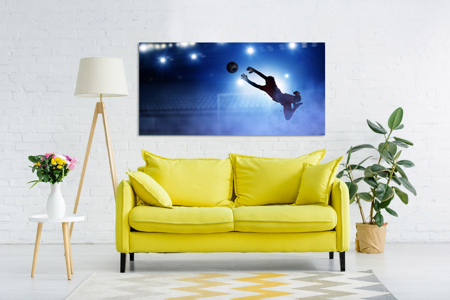 Football wall art Soccer ball art American Football Sports wall art Large abstract canvas art Soccer wall art football player gift