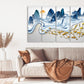 Goldfish print Gapanese wall art Mountain wall decal Blue ridge mountains line art wall print Modern abstract canvas painting