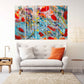 Abstract brush strokes Modern wall art framed canvas paintings extra large multi panel wall art