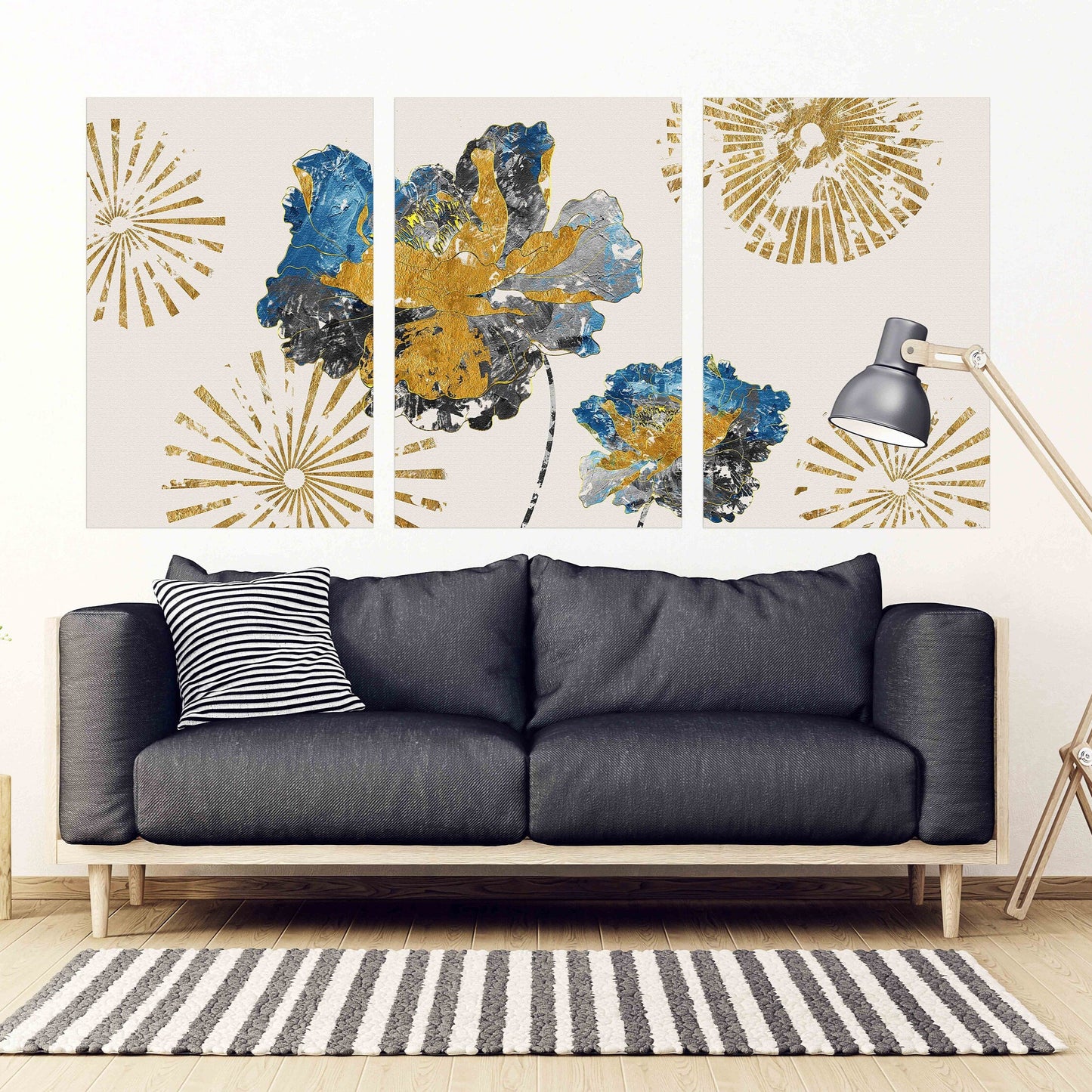 Indie room decor Modern abstract art Multi panel canvas wall art Canvas painting Abstract wall art Home wall decor 3 panel canvas