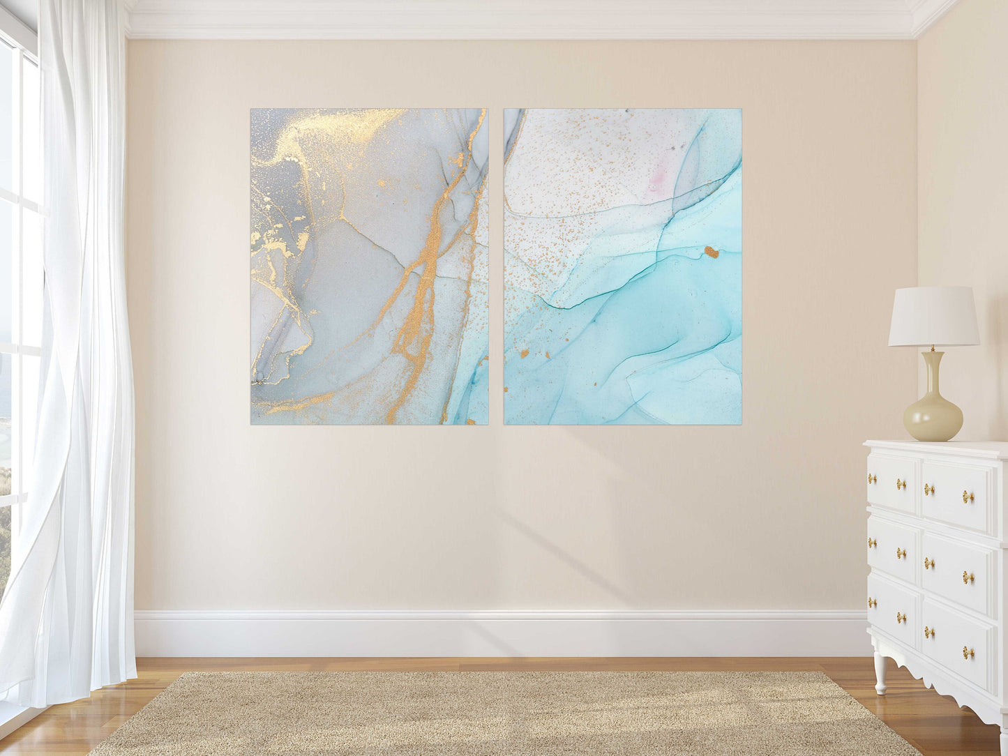 Marble fabric Modern abstract art Wall collage kit Multi panel canvas Wall art Canvas painting Abstract wall art Home wall decor