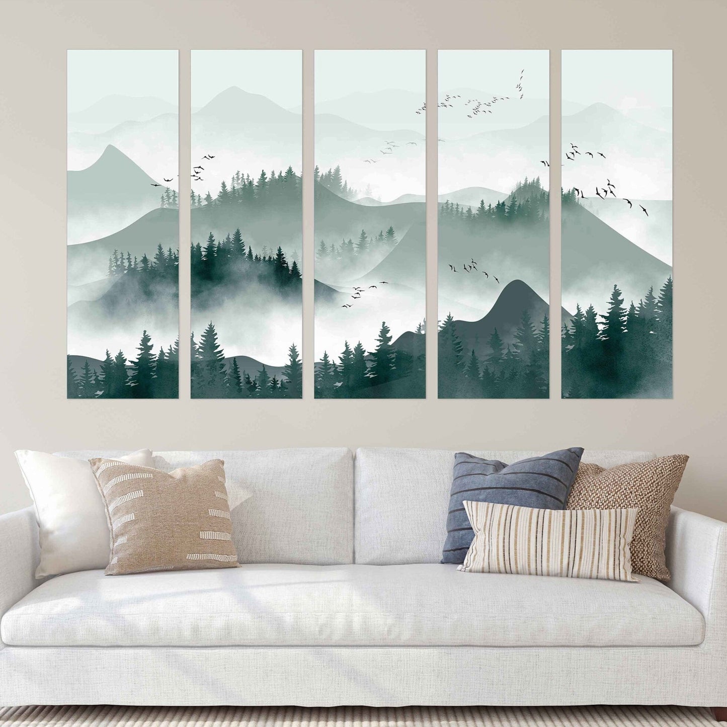 Smoky mountains wall art Canvas painting Wall decor framed wall art mountains Outdoors mountains wall art