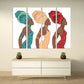 African canvas art African american bright wall art Multi panel extra large canvas art painting Afro woman Trendy wall art