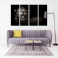 Lion art Jaws of the lion African canvas art Lion's mane Black and white art Multi panel extra large canvas art painting Home wall decor