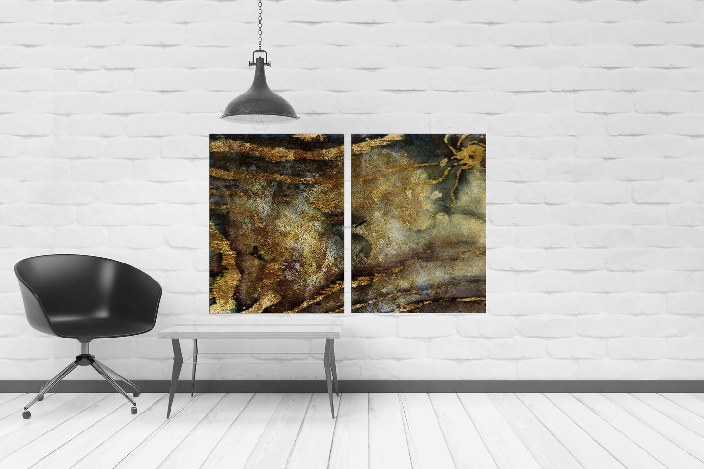 Dark large wall art Abstract framed canvas painting Luxury wall art Trendy room decor Extra large wall art Multi panel wall art