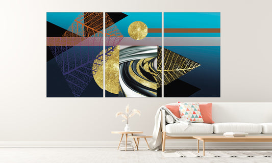 Geometric wall art Modern abstract art Abstract art print Multi panel canvas room wall decor Abstract wall art Abstract painting