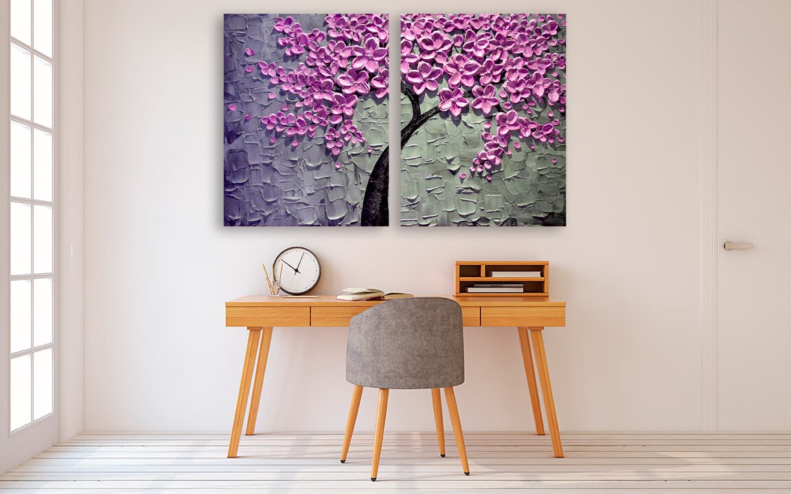 Sakura bonsai tree Sakura blossoms Floral wall art japanese wall art canvas japanese prints wall art asian wall art huge wall art