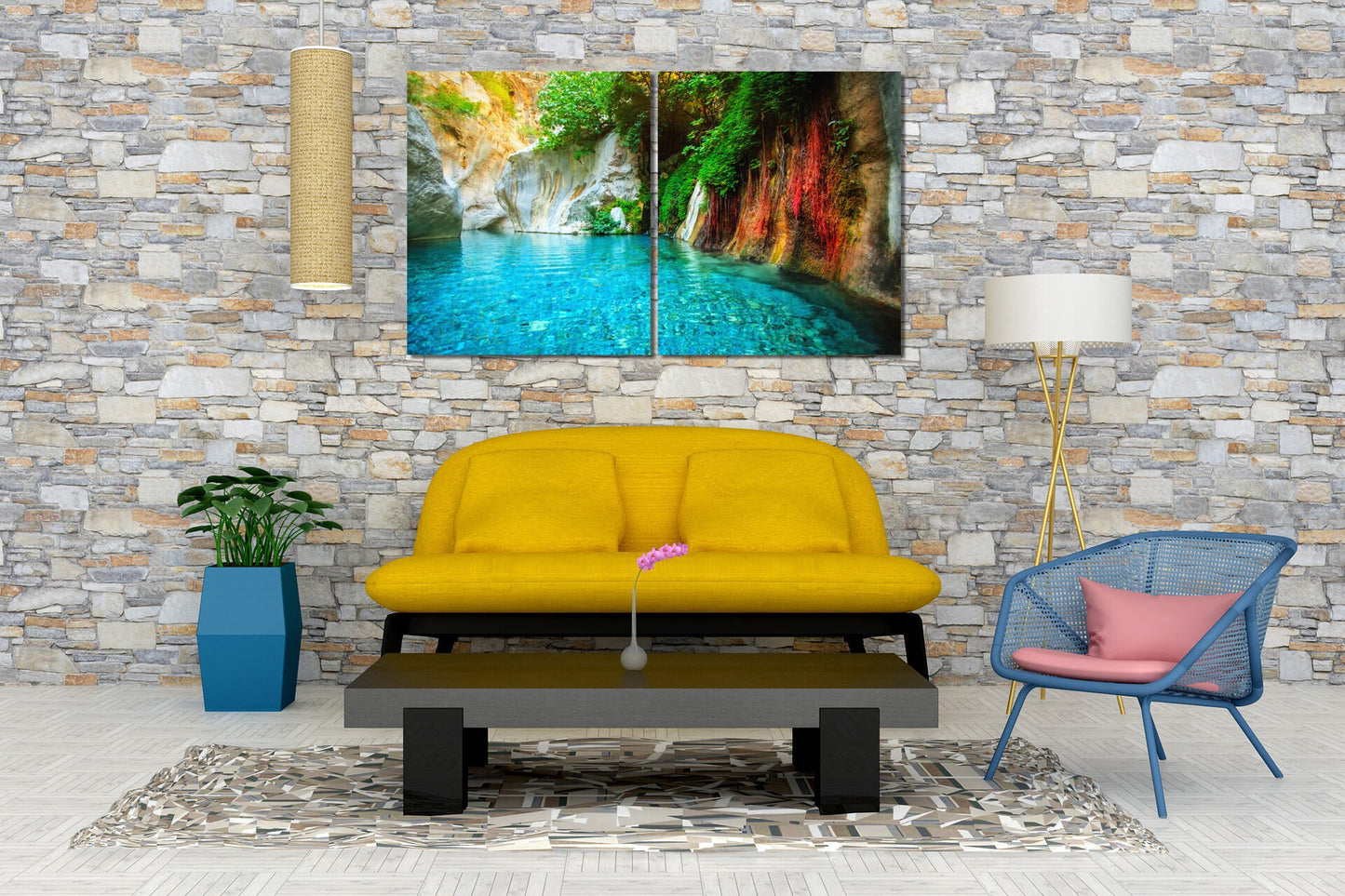 Mountain lake wall art Print wall art nature painting  extra large wall art, nature posters