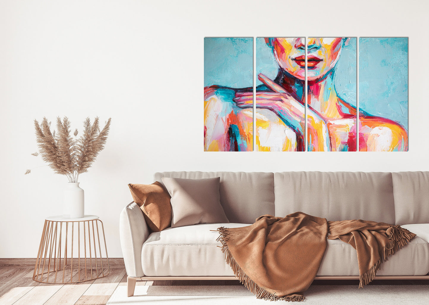 Naked woman painting print, woman oil painting, sexy woman wall art, beautiful woman art, canvas bathroom wall decor