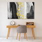 Black and gold abstract wall art, multi panel abstract canvas painting, dining room wall decor, extra large wall art