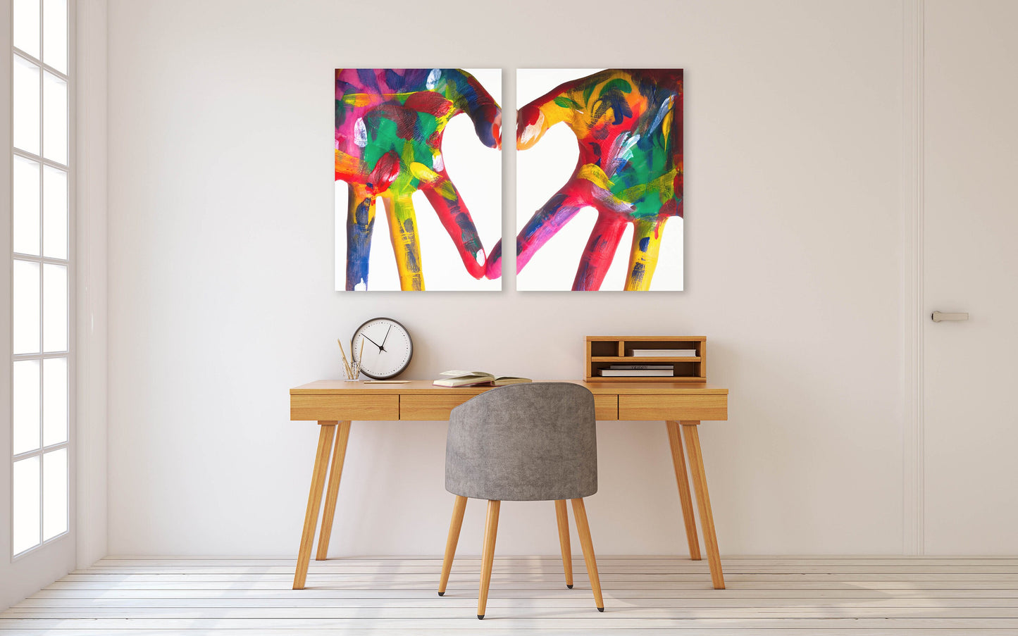 Heart wall art, love paintings, valentines day gift, love picture, heart wall decor, couple in love art