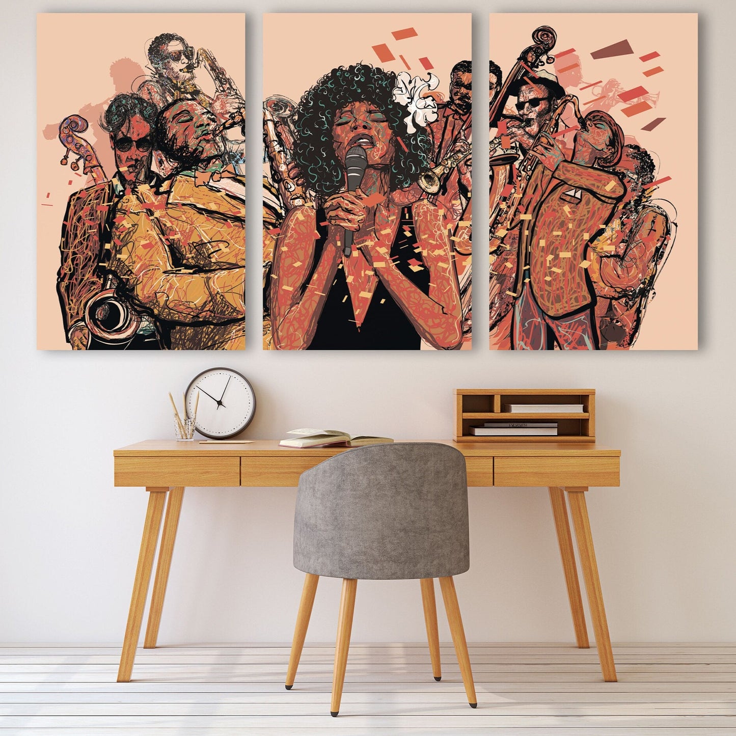 Woman singer print music wall art jazz wall decor canvas painting music wall art  canvas wall art painting of music jazz art decorative Gift