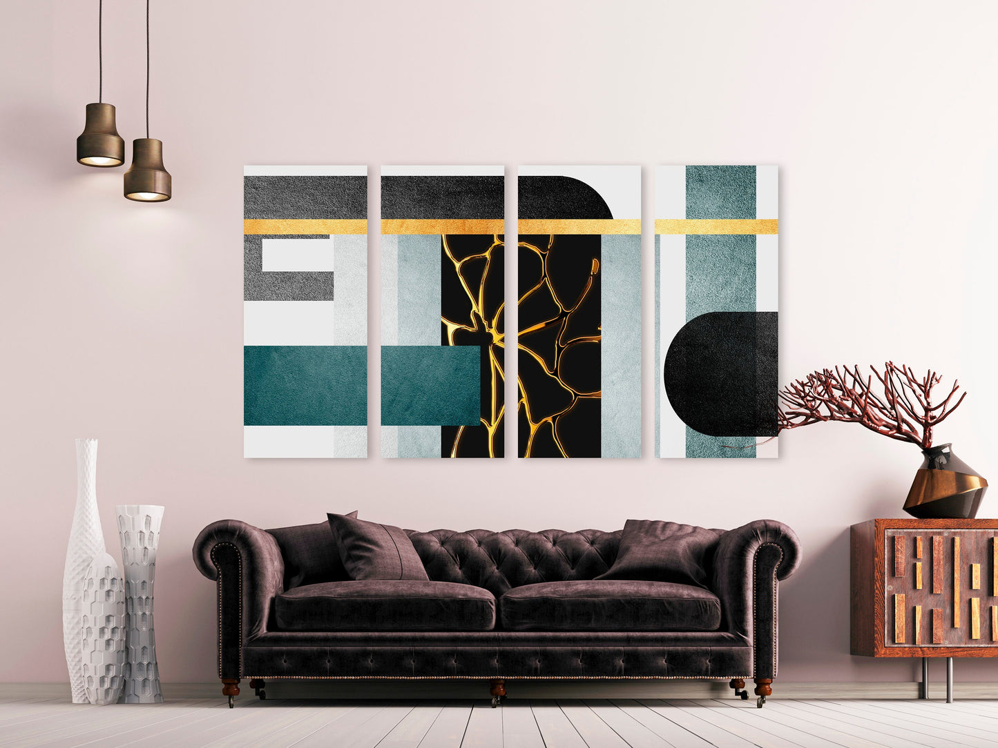 Geometric abstract wall art, abstract print framed canvas painting, abstract canvas art, printable wall art abstract geometric