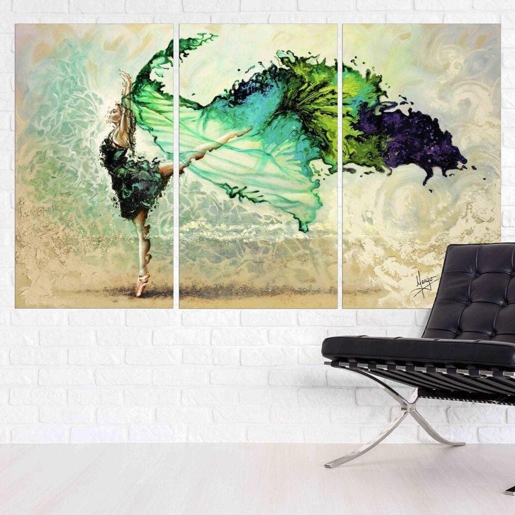 Ballerina wall art Woman dancing print Wall art paintings on canvas, woman wall art, home wall decor, canvas painting, dance canvas art