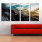 Abstract multi piece wall art, black gold canvas print, large printable artwork, three panel canvas print, conceptual bedroom wall art