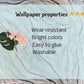 Modern feather wallpaper peel and stick wall mural, large wall decals murals, dark vinyl, canvas wallpaper