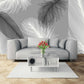 Black and white wallpaper Modern luxury wallpaper Removable wallpaper Textured wallpaper fabric wallpaper vinyl wallpaper abstract wallpaper
