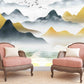 Japanese wall art Self adhesive mural Abstract wallpaper Minimalist wall decor Peel and stick wallpaper removable wallpaper Bedroom decor